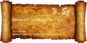 Wenczl Szabolcs névjegykártya